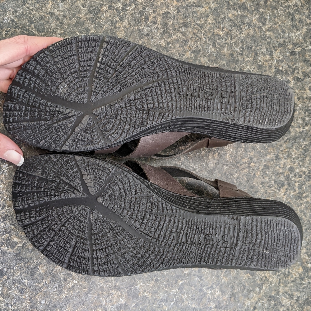 Born leather Gray wedge sandals size 7 - Picture 7 of 7